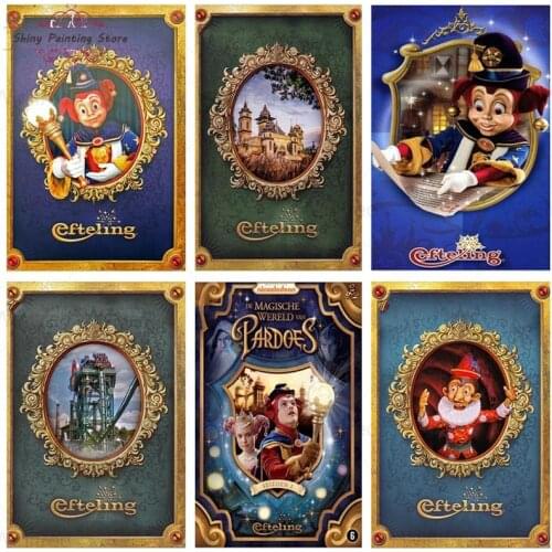 Full Square Round Drill 5D DIY Diamond Painting Efteling Park Rhinestones Embroidery Diamond Mosaic Cross Stitch Kits Kids Gift