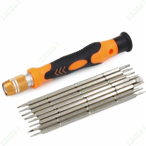1pcs Screwdrivers 9 in 1 (16 tip) 2-Ways Bit Torx Phillips Slotted Set Toolkit For Mobilephone PC Repair