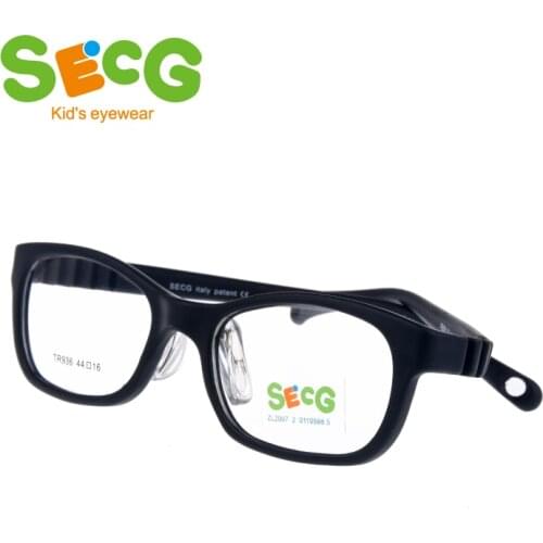 SECG Soft Ultralight Children Frame Nose Pads Students Kids Optical Glasses Frame Hyperopia Myopia Glasses Strap Rubber Band