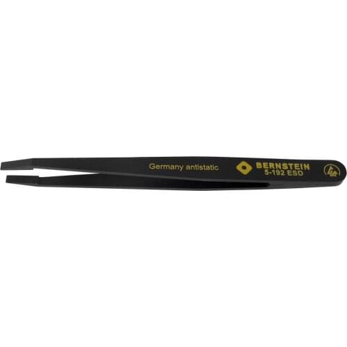 BERNSTEIN WERKZEUGFABRIK 5-192 Tweezer, ESD, Straight, Flat, Plastic, 120 mm Length