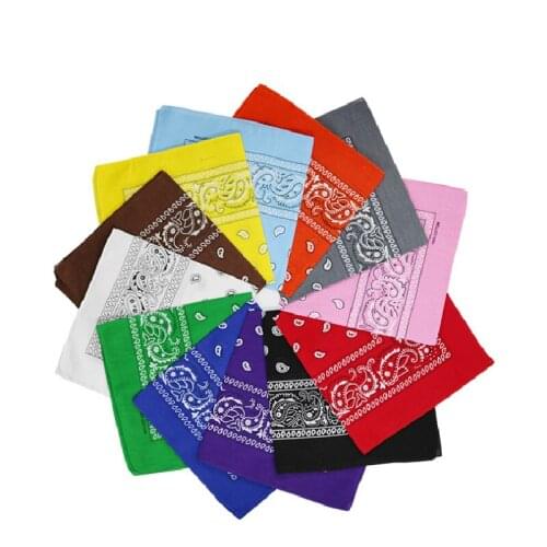 2021 Headband Unisex Fashion Cotton Bandana Square Scarf for Women Men Headband Headwear Head Hiking Wrap Hair Accessories