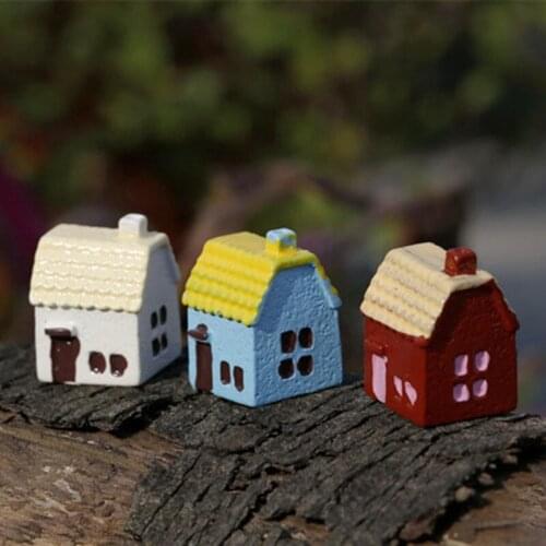 Multi Color House Miniature Fairy Garden Home Houses Decoration Mini Craft Micro Landscaping Decor DIY Accessories
