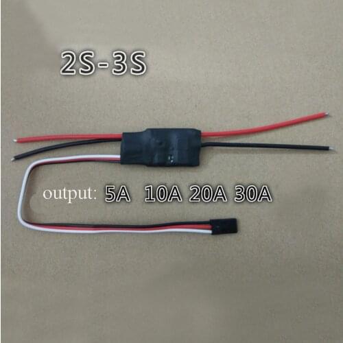 1PC 2S 3S One-way DC Brushed ESC High Power 5A 10A 20A 30A with BEC Electric Speed Controller Regulator for RC Fixed Wing Quad