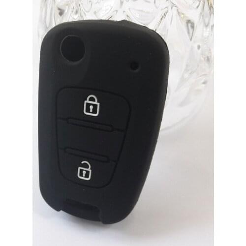 2 Button Flip Key Case For Kia Sportage Shuma Carens RIO K2 K3 K5 Soul Remote Key FOB Silicon Holder
