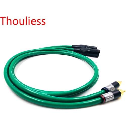 Thouliess Pair Carbon Fiber RCA to XLR Balacned Audio Cable RCA Male to XLR Male Interconnect Cable with MCINTOSH USA-Cable