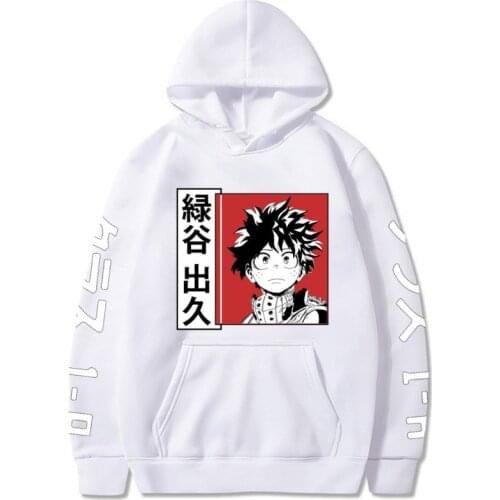 My Hero Academia Hoodie Men Deku Japanese Kawaii Fashion Anime Cartoon Graphic Hooded Unisex Streetwear Pullover Sweatshirts