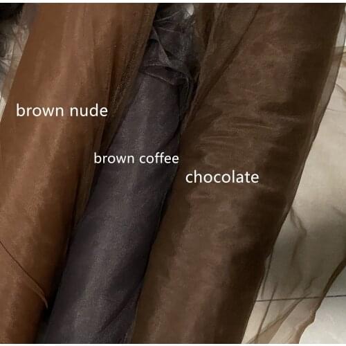 160cm width 5meters/lot brown nude chocolate nude coffee nude color soft mesh fine tulle