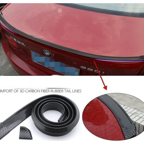 Universal Spoiler 1.5M Car-Styling 5D Carbon Fiber Spoiler DIY Refit Spoiler For Ford Focus 2 3 4 MK2 MK3 MK4 kuga Ecosport