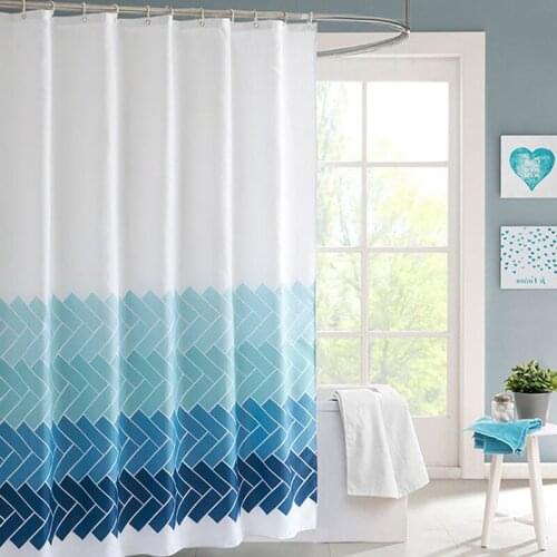 Shower Curtain Monochrome Geometry Classical Country Bath Curtains Culture Old Fashioned Grid Fabric Curtains For Bathroom