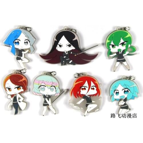 Land of the Lustrous Original Japanese anime figure rubber Silicone mobile phone charms/key chain/strap