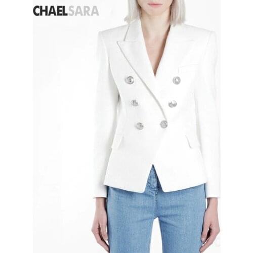 2019 New Womens Business Suits Fashion Spring Autumn Double Breasted Slim Office Lady Blazers Jackets