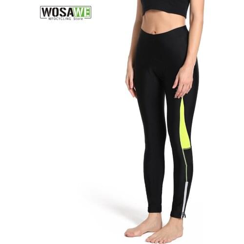 WOSAWE Women Sport pants Breathable Summer Padded Pants Bike Cycling Pant Riding Clothing Bicycle Bike Fishing Fitness Trousers