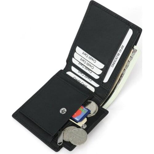 1 Piece Genuine Leather Fashion Wallet Simple Style Handmade Custom Name Men Short Small Wallet Card Purse Male Slim Mini Purse