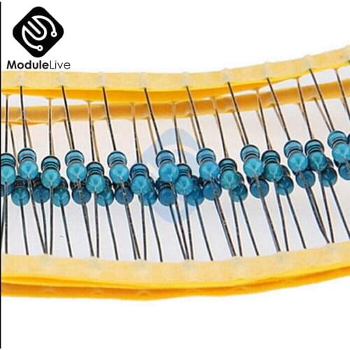 1 Pack 20 Kinds 400Pcs 1/4w Resistance 1% Metal Film Resistor Resistance Bag Assortment Kit Set Each Kinds 20PCS New