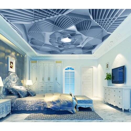 1823 3D Grib Flowers Printing stretch ceiling film for workshop ceiling decoration
