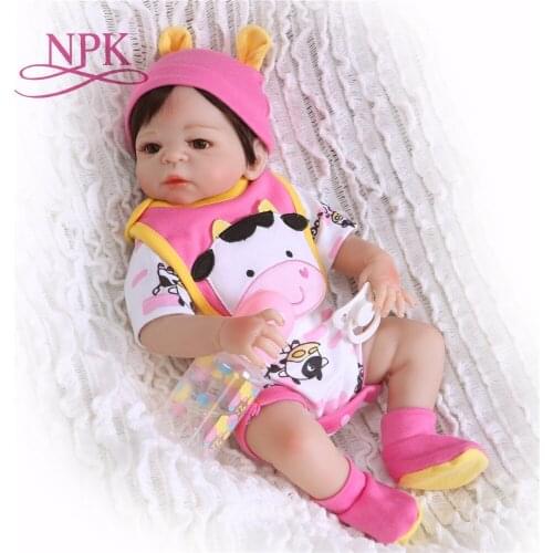 19inch 48cm Little Cow Bebe Reborn Baby Dolls Full Silicone Reborn Bebe Doll Vinyl Toys Gifts for Girls and Boys