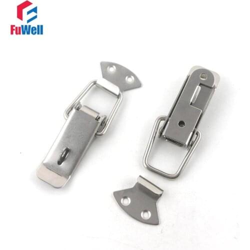 2pcs R102 Spring Loaded Toggle Latch 90mm Case Box Buckle Chest Stainless Steel Toggle Latch Hasp Tool Box Latches