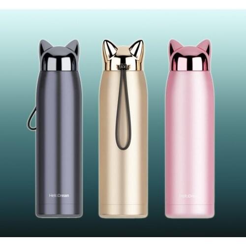 320ML Creative Lightning Fox Thermos cup 304 Stainless Steel Filter Thermal flask Girl Water cup vacuum flasks Gift Cup