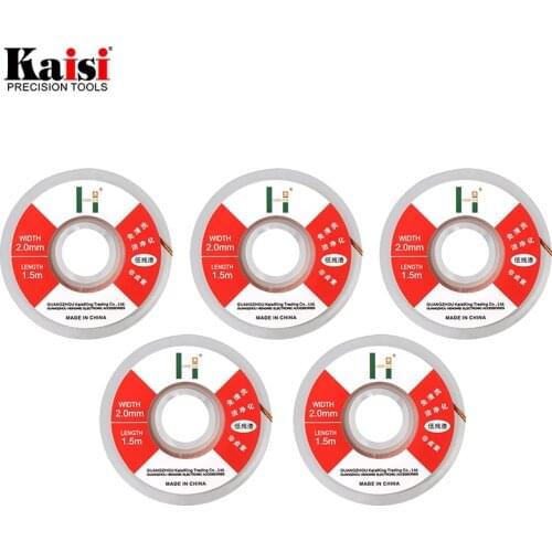 5pcs/10pcs Width 2.0mm Solder Wick Remover Desoldering Braid Wire Braid Solder Remover Wick Wire for BGA stencil