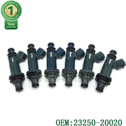 Setx6 High Flow Rate Fuel Injector 23250-20020 2325020020 for Toyota Avalon Camry Highlander Sienna Solara 3.0L V6 1999-2004