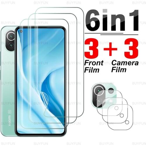 6in1 Hydrogel Film For Mi 11 Lite 5G Full Cover Front Soft Film for xiaomi xiomi xaomi mi11 lite ultra pro 11i lens safety film
