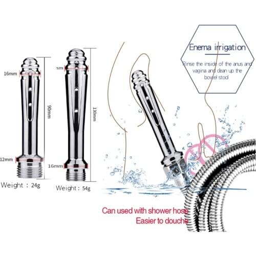7 Holes Anal Enema Cleaner Butt Plugs Tap Stainless Steel Butt Anus Douche Shower Cleaning Enemator Anal Sex Toys For Couples