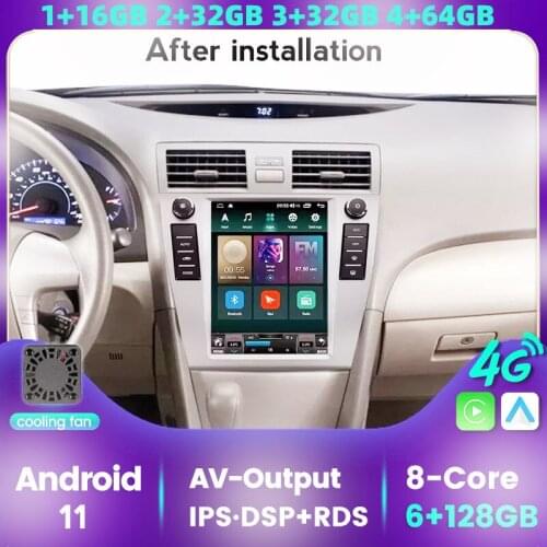 For Toyota Camry 6 XV 40 50 2006 - 2011 Tesla Style Screen Car Radio Multimedia Video Player Navigation GPS Android No 2din Dvd