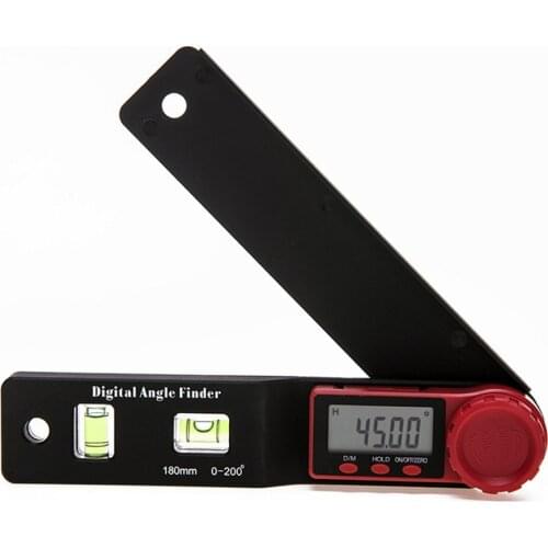 180mm Digital Protractor Angle Finder Meter Inclinometer Goniometer Electronic Level Degree Angle Slope Test Ruler Gauge