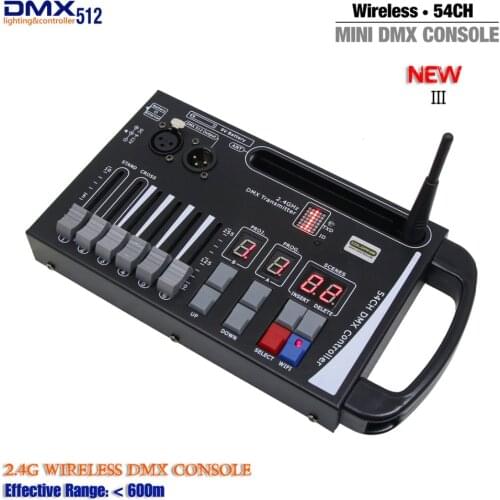 DHL Free shipping New Arrival Portable NEW System MINI Wireless DMX Controller for Battery stage lighting or Move RGB lamp