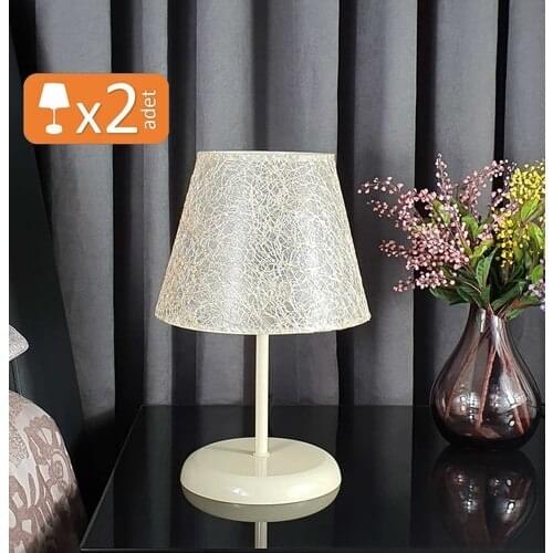 Bysay Sun Dual Metal Floor Standing Lamp Shade Table Lamp Cream Footed Altınip