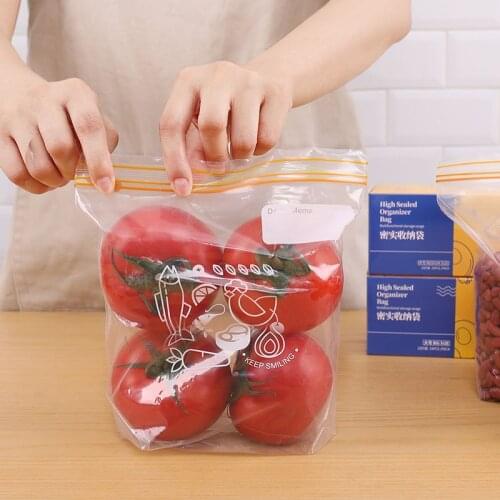 Food-Grade Fresh-Keeping Bag Vacuum Freezing Bags Refrigerator Organizer Kitchen Food Double Self-Sealing Thickened Storage Bag