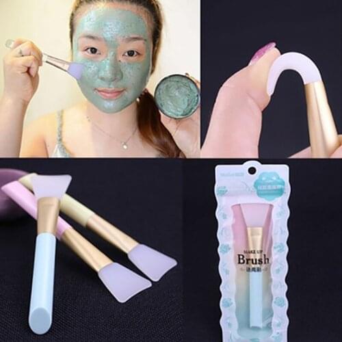ELECOOL 1Pcs Silicone Mask Brush Facial Eye Make Up Cream Blending Foundation Concealer Face Cosmetic Tool Mud Makeup Brushes