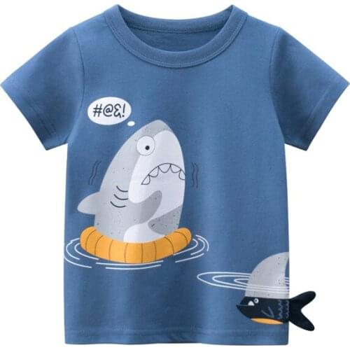 Korean version of childrens summer new products 2021 baby clothing childrens short-sleeved T-shirt