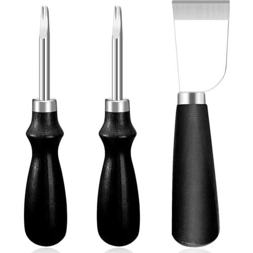 LMDZ Leather Beveler, Leather Cutting Knife, Beveler Cutting Beveling, Leather Working Tools with Wood Handle for Leather DIY