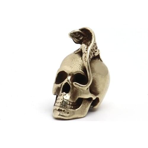 Brass Lizard Skull Knife Beads Outdoors DIY Tools EDCLanyard Pendants Key Rings Accessories