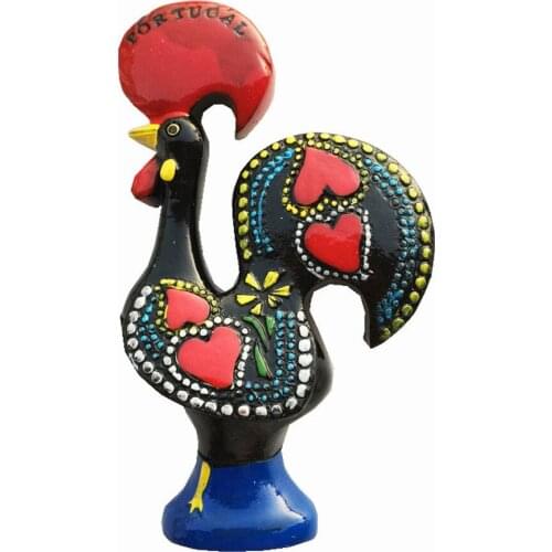 BABELEMI 3D Portugal Cock Fridge Magnet Refrigerator Magnetic Sticker Tourist Attractions Landscape Souvenir Craft Gift