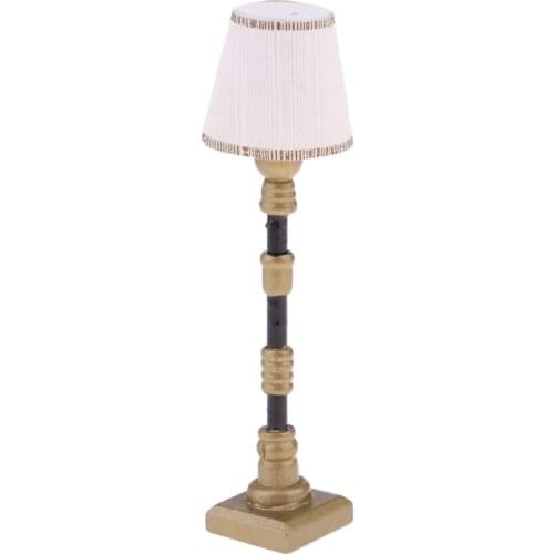 1/12 Scale Fashionable Dollhouse Living Room/Bedroom /Study Room Accessory Mini Elegant Floor Lamp Model