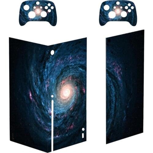 2021 New 5Pcs/Set Protection Stickers Galaxy Pattern Repeatable Pasting PVC Game Console Stickers for Xbox Series X