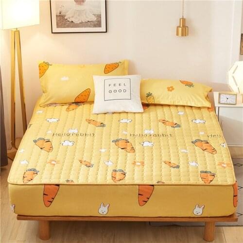 New Cotton Clip Fitted Sheet Full Cover Mattress Protective Cover Anti Slip Dust Proof Waterproof Bed Bag Single Bedspread