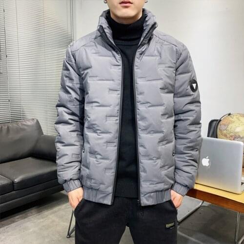Large size New style Mens Cotton Jacket Autumn Winter Korean Fashion Versatile Stand Collar Dress Casual Warm Cotton Coat