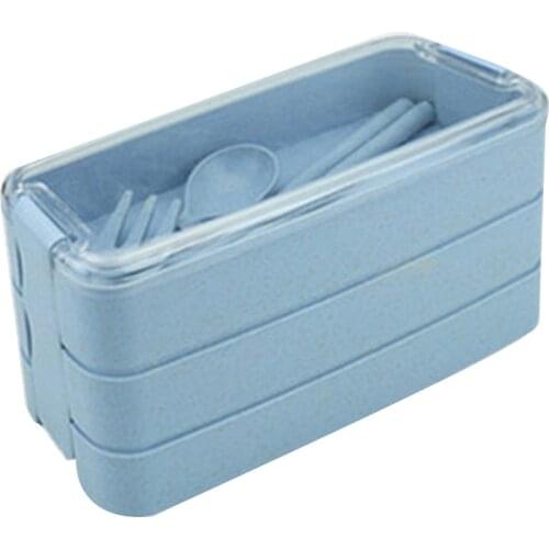 New Pattern 3 Layers Bento Box Eco-Friendly Lunch Box Food Container Wheat Straw Material Microwavable Dinnerware Lunch Box