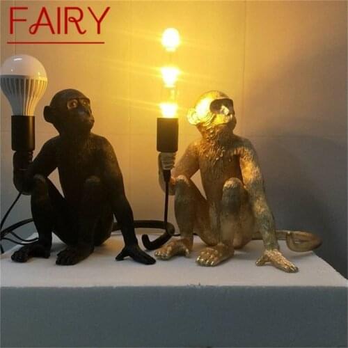 FAIRY Table Desk Light Lamps LED Resin Contemporary Creative Cartoon Monkey Decorative For Home