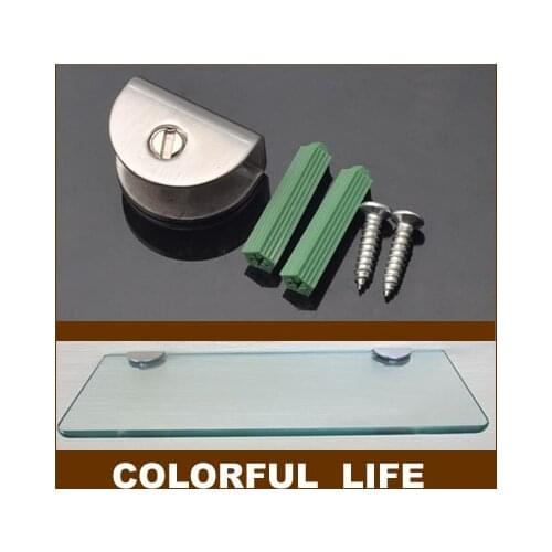 Stainless steel glass clip, shelf clip, glass laminates Shelf support ,size 21mm * 29mm * 14mm ,Bathroom Hardware