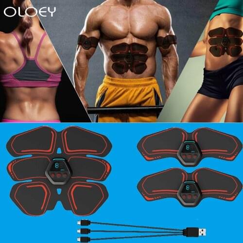 Abdominal Muscle Trainer Electric Press Stimulator Slimming Fitness Exercise Machine Home Gym Fitness Equipment Training Workout