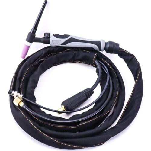 WP17-FV TIG Welding Torch GTAW Tungsten Arc WP17 Argon 3.7m 12.1ft Air Cooled WP-17 Flexible Neck Gas Valve TIG Torch