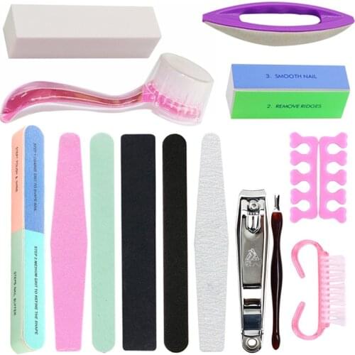 1Set Nail Files Buffer Block Sponge Nail Sanding Block Nail Buffer File for Nails UV Gel Polish Manicure Nails Art Tool Supplies