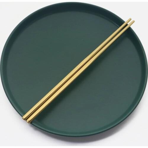 1 Pair Stainless Steel Chopsticks Metal Chop Sticks Tableware Silver Gold Multicolor Wedding Party Festival Supplies