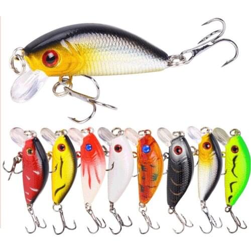 1 Pcs 50mm 4.2g Minnow Fishing Lure Lightweight Hard Bait Fishing Hook Carp Striped Bass Carp Fishing Tackle SwimBait Crankbait