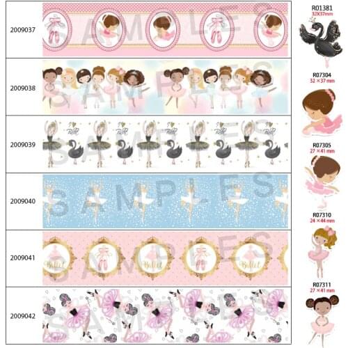 5 Yards New Arriavls Girl Cartoon Printed 25mm/38mm/50mm/75mm Grosgrain/Satin Ribbon for DIY Crafts Handmade Accessories 200903