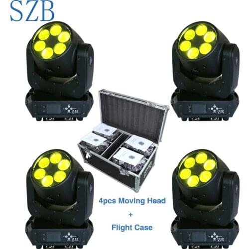 6x25W Beam Washer LED Moving Head Light with Flight Case 4in1 for Concert Wedding Disco Light/SZB-MH0625